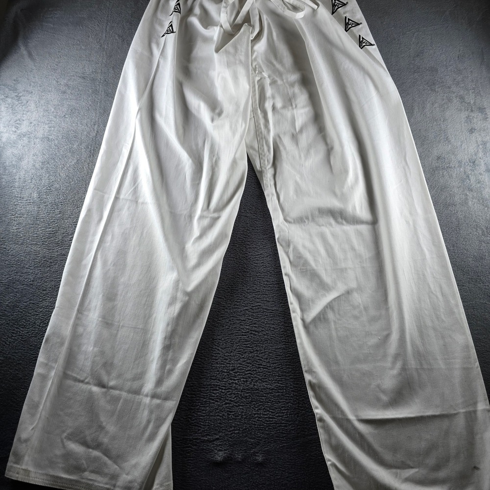 Golden Tiger Martial Arts Pants White Cotton Karate Uniform Size 6/200